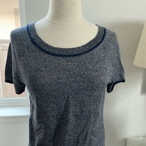 Anthropologie Field Flower Navy Sweater